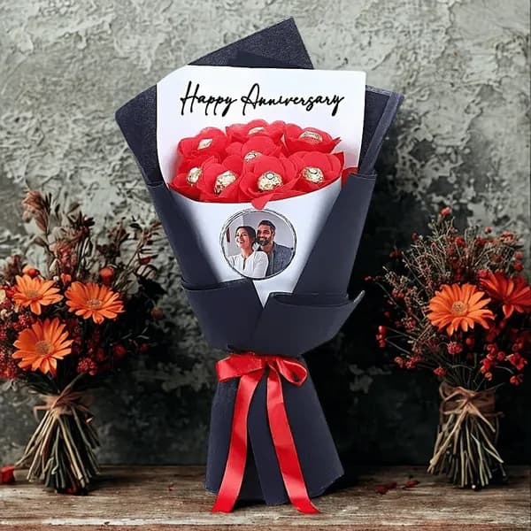 Personalized Anniversary Chocolate Bouquet