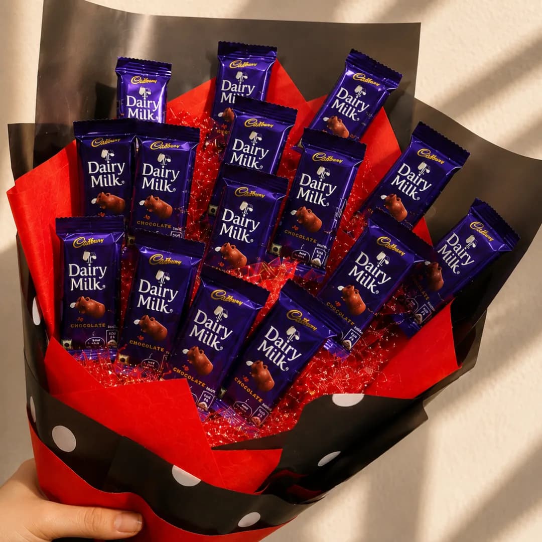 A Cadbury Dairy Milk Bouquet