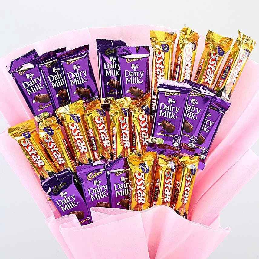 Blush Delight: Cadbury Chocolate Explosion in Pink Wrap