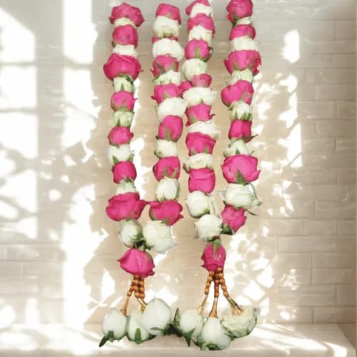 Premium Fresh Rose Wedding Garland