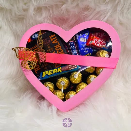 50 Luxury Mixed Chocolate in Heart-Shaped Box
