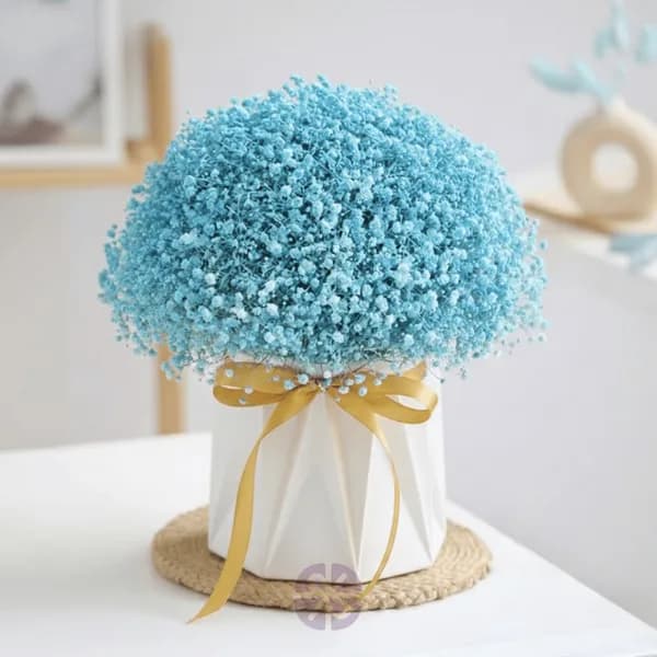 Blue Gypsy Cloud in Chinese White Drawstring Gift Bag