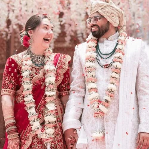 Royal White & Pink Wedding Garland Set