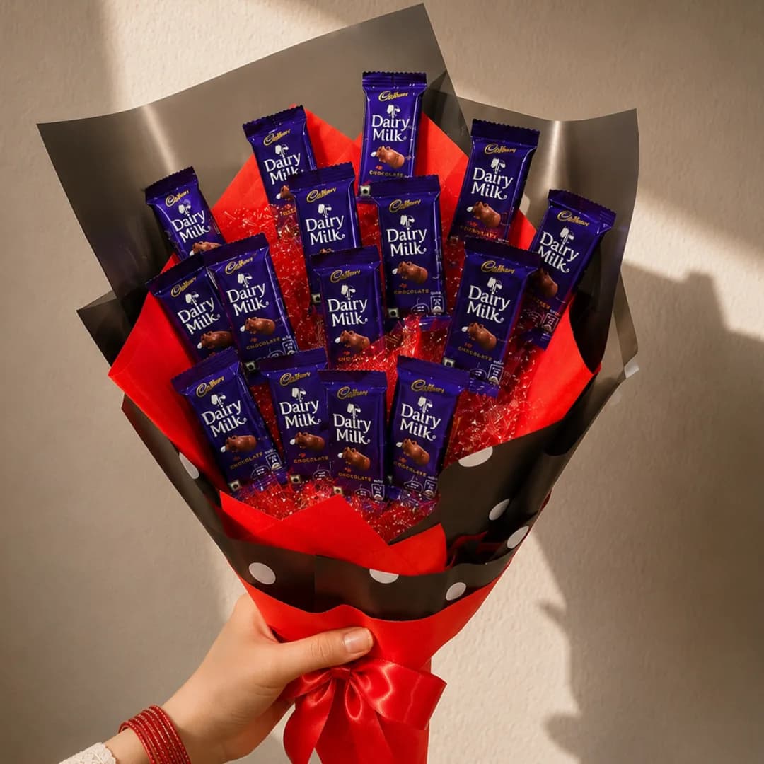A Cadbury Dairy Milk Bouquet