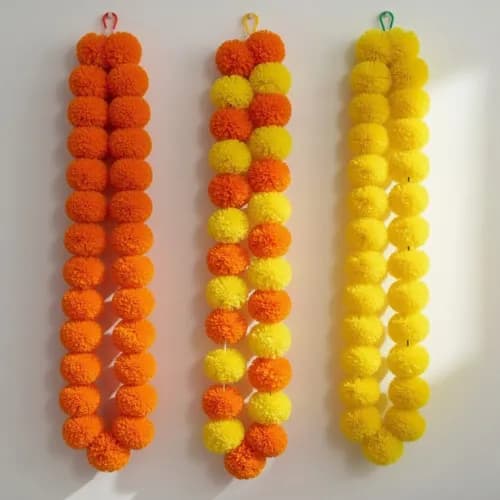 The Festive Glow Artificial Marigold Flower Garlands