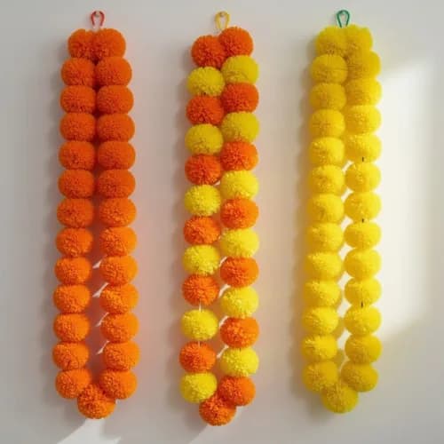 The Festive Glow Artificial Marigold Flower Garlands