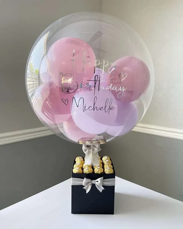 Personalized Birthday Balloon Gift Box