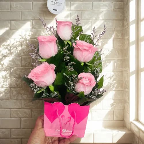 Elegant Pink Rose Bag for Heartfelt Moments