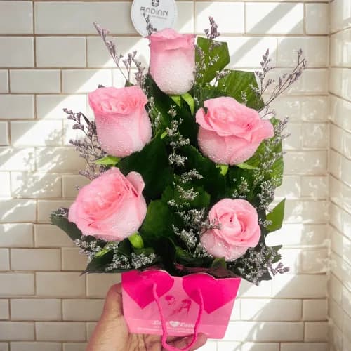 Elegant Pink Rose Bag for Heartfelt Moments