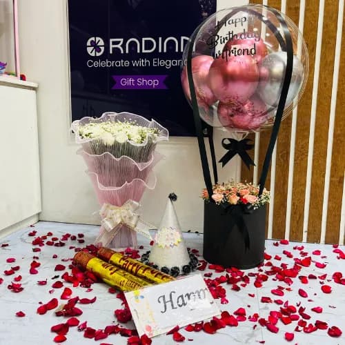 The Ultimate Celebration Birthday Flowers & Balloon Combo