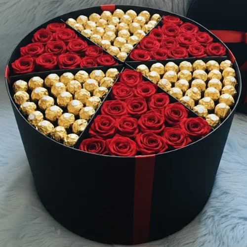 The Quartette of Luxury: Rose & Ferrero Grand Round Box