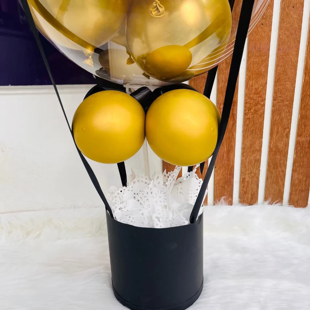 Luxury Black & Gold Hot Air Balloon Gift Box