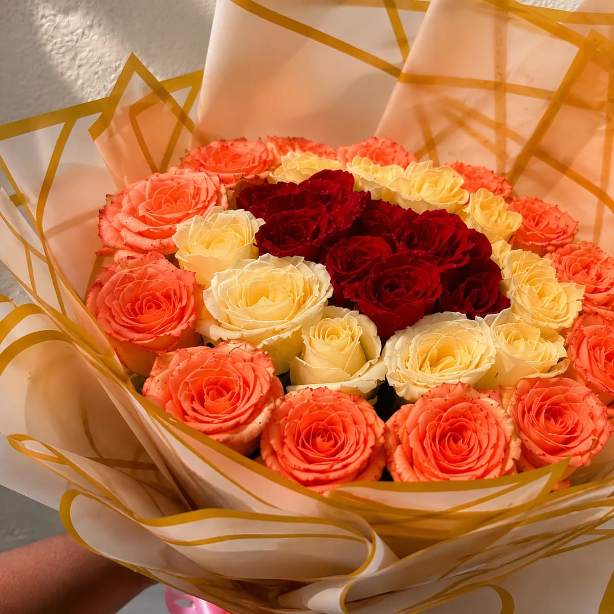 Trio of Love Round Rose Bouquet