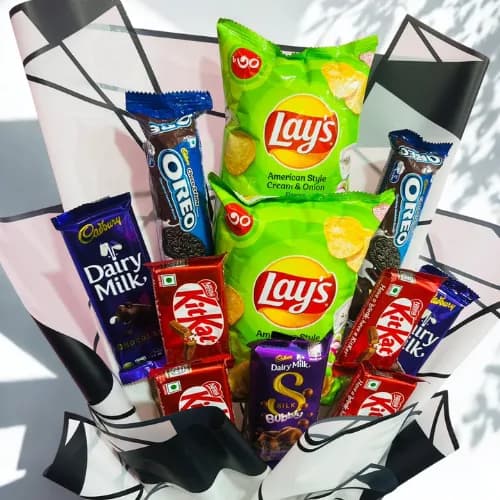 Choco & Snack Delight Bouquet
