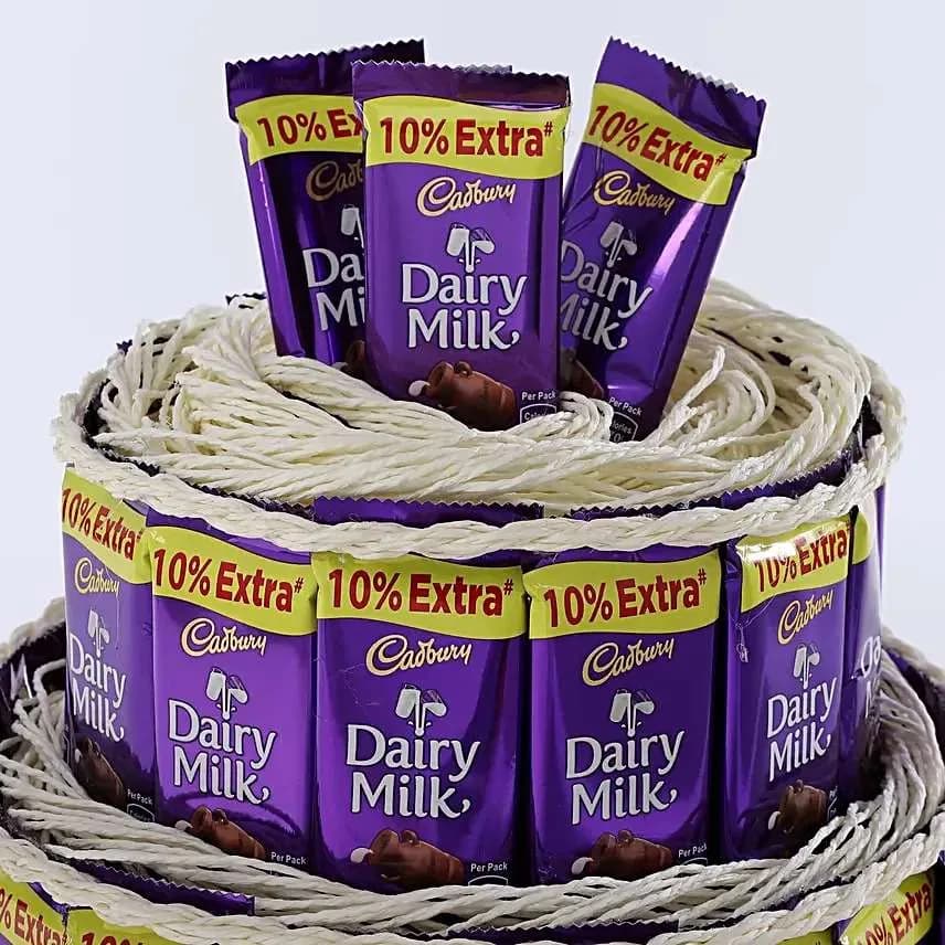 3-Tier Dairy Milk Chocolate Cake