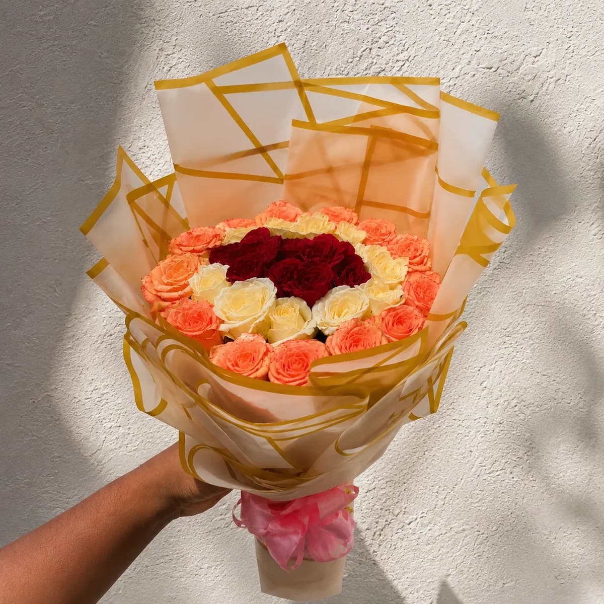 Trio of Love Round Rose Bouquet