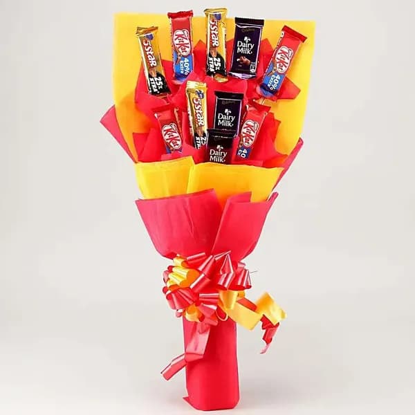 Colorful Chocolate Surprise Bouquet