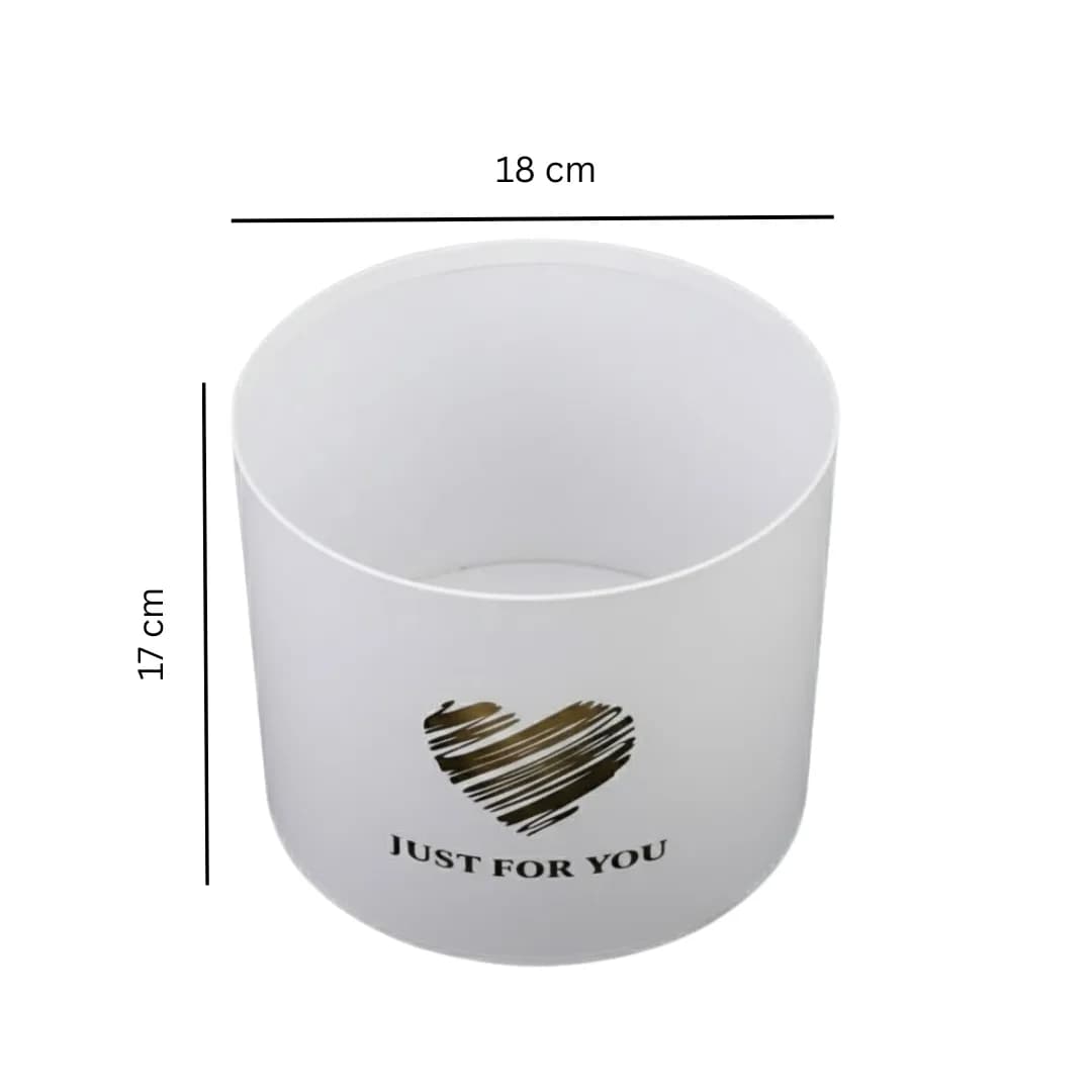 Elegent Red & White Rose Heart Arrangement in "Just For You" Round Box