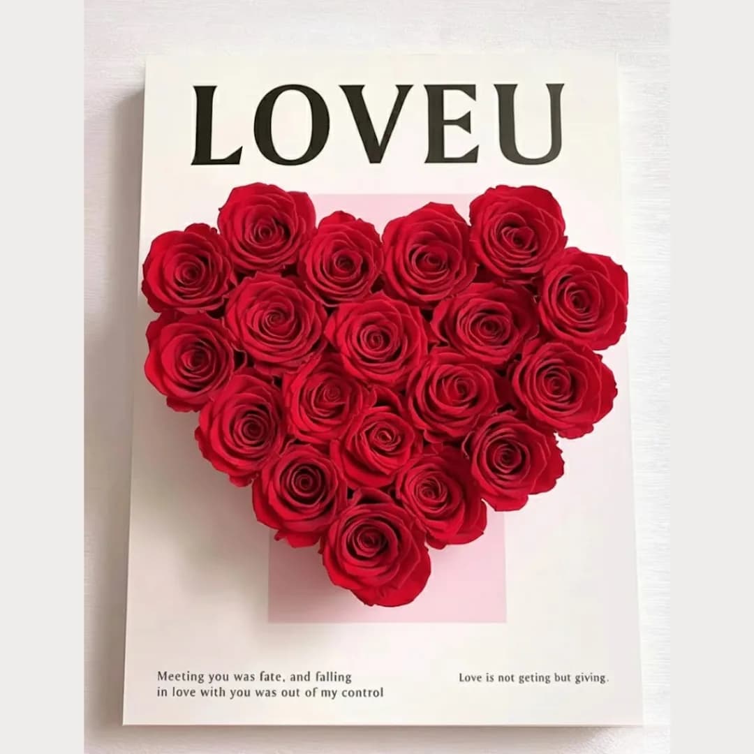 Premium 25 Red Roses in Transparent Acrylic Square Gift Box with Tote Bag