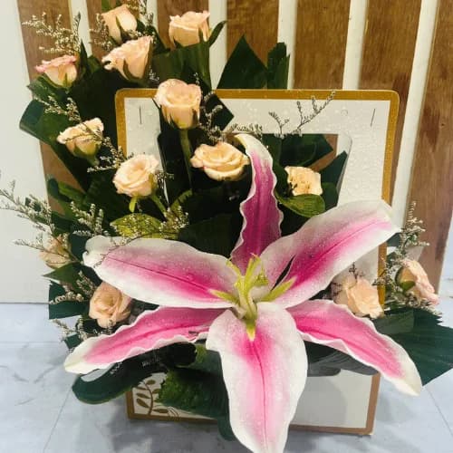 Blush Bloom Lily & Rose Bag