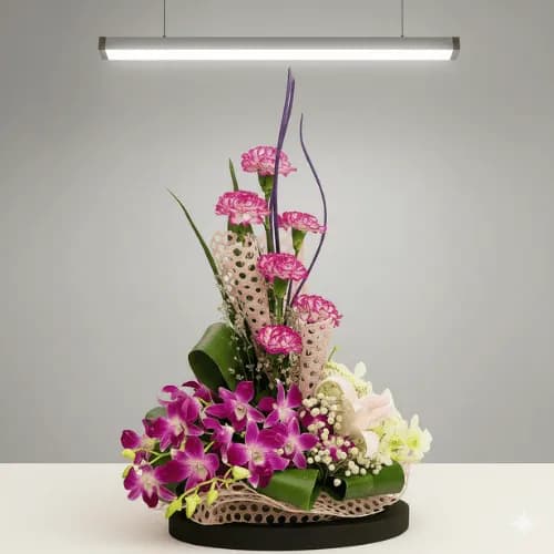 Artistic Flower Basket Arrangement – Premium Gift Bouquet