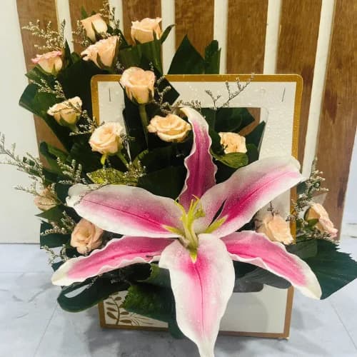 Blush Bloom Lily & Rose Bag
