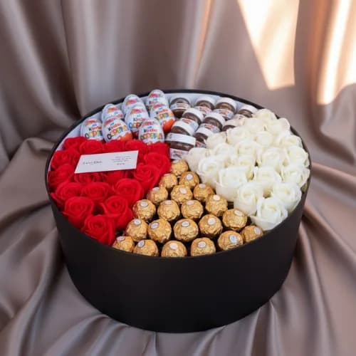 Luxury Chocolate & Rose Arrangement Box