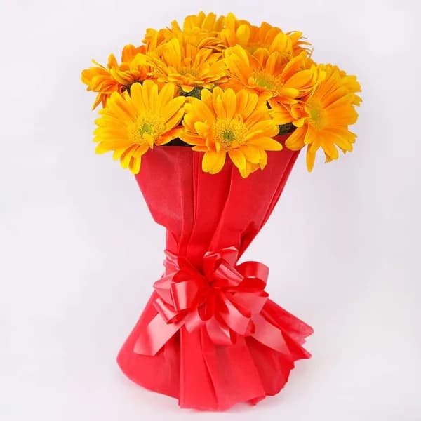Bright Yellow Gerbera Bouquet