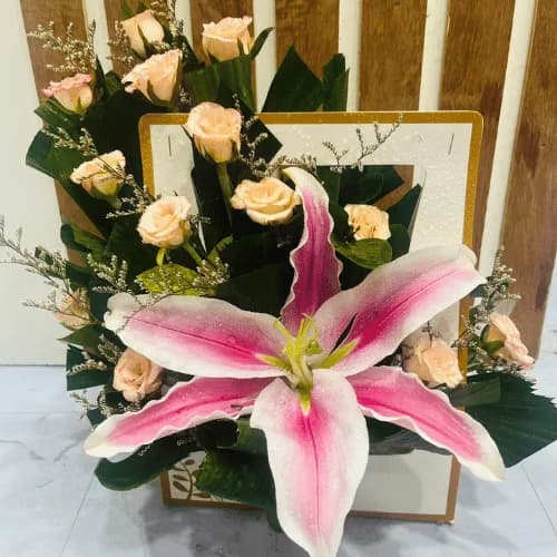 Blush Bloom Lily & Rose Bag